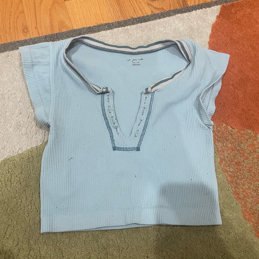 Urban Outfitters Teal cropped  Top